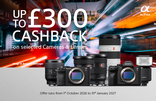 Cashback on Alpha Cameras and Lens