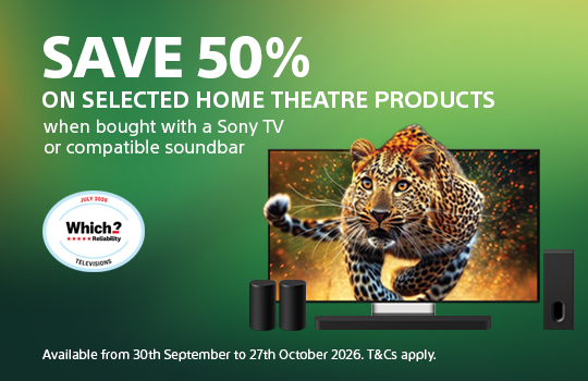 50% Off Selected Home Theatre Systems